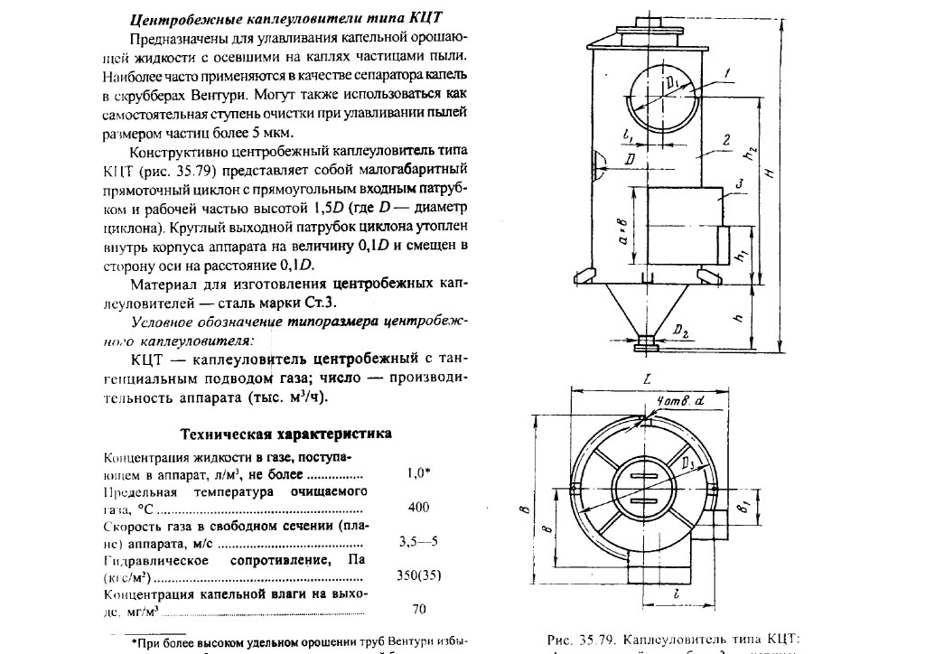 Чертеж каплеуловителя КЦТ в Каменске-Шахтинском